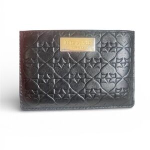 Kate Spade Embossed Black Card Holder